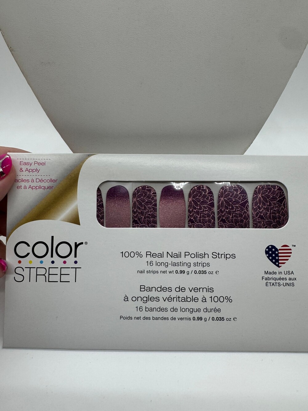 Color Street 100% Real Nail Polish Strips “Rule of Plum” 16 Strips